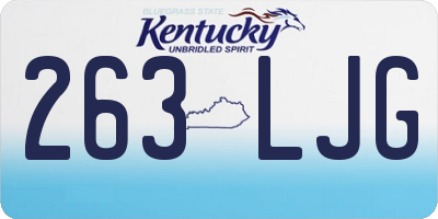 KY license plate 263LJG