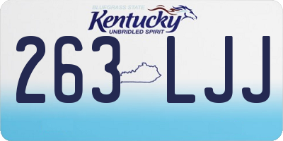 KY license plate 263LJJ