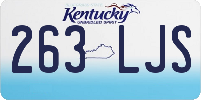 KY license plate 263LJS