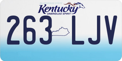KY license plate 263LJV