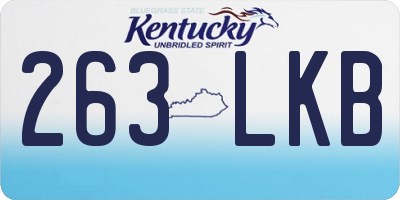 KY license plate 263LKB