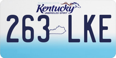 KY license plate 263LKE