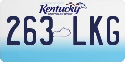 KY license plate 263LKG
