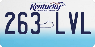 KY license plate 263LVL