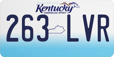 KY license plate 263LVR