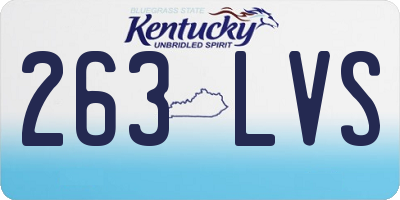 KY license plate 263LVS