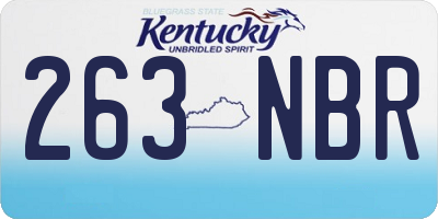 KY license plate 263NBR