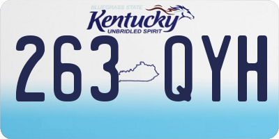 KY license plate 263QYH