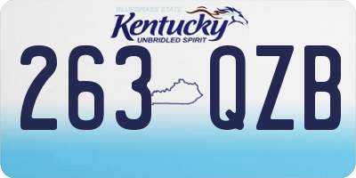 KY license plate 263QZB