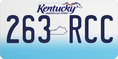KY license plate 263RCC