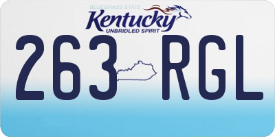 KY license plate 263RGL