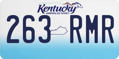 KY license plate 263RMR