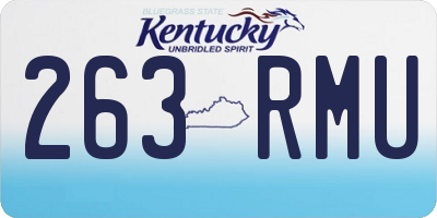 KY license plate 263RMU