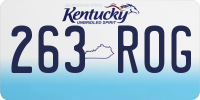 KY license plate 263ROG