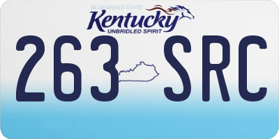 KY license plate 263SRC