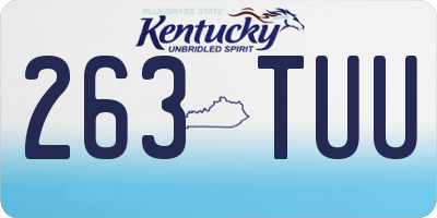 KY license plate 263TUU
