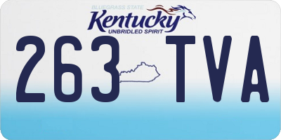 KY license plate 263TVA