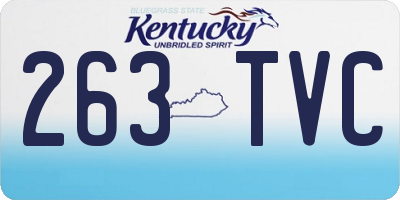 KY license plate 263TVC