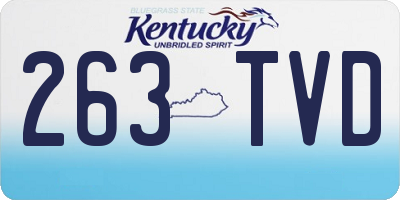 KY license plate 263TVD