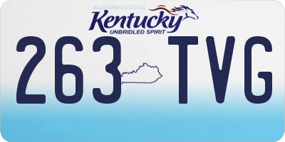KY license plate 263TVG