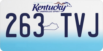 KY license plate 263TVJ