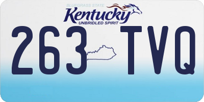 KY license plate 263TVQ