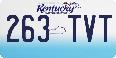 KY license plate 263TVT