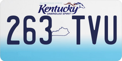 KY license plate 263TVU