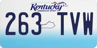 KY license plate 263TVW