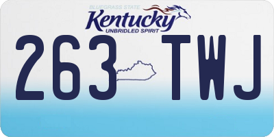 KY license plate 263TWJ