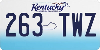 KY license plate 263TWZ