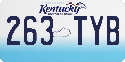 KY license plate 263TYB