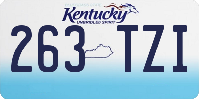 KY license plate 263TZI