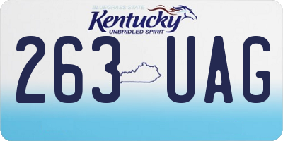 KY license plate 263UAG