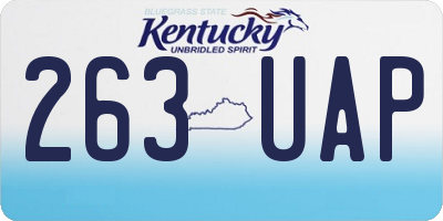 KY license plate 263UAP