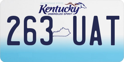 KY license plate 263UAT