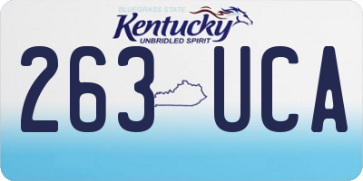 KY license plate 263UCA