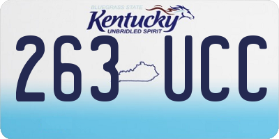 KY license plate 263UCC