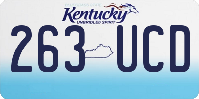 KY license plate 263UCD