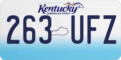 KY license plate 263UFZ