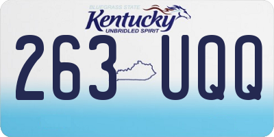 KY license plate 263UQQ