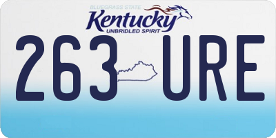 KY license plate 263URE