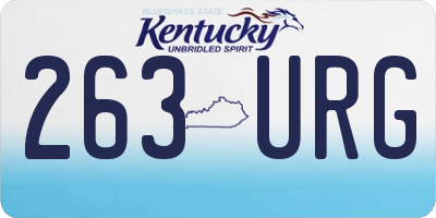 KY license plate 263URG