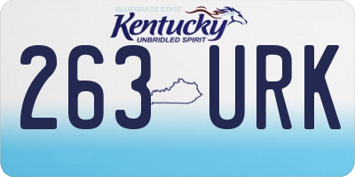 KY license plate 263URK