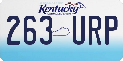 KY license plate 263URP