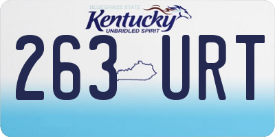 KY license plate 263URT