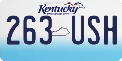 KY license plate 263USH