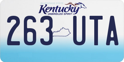 KY license plate 263UTA