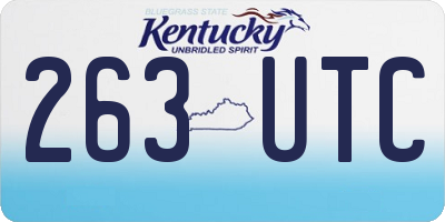 KY license plate 263UTC
