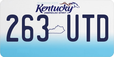 KY license plate 263UTD